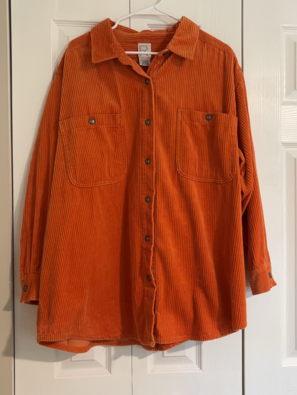 Vintage Roaman’s Plus Size Orange Corduroy Shacket size 1X